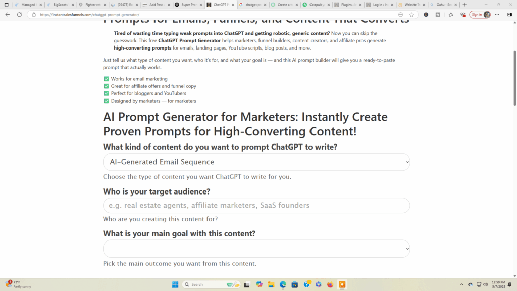FREE CHATGPT prompt generator software 